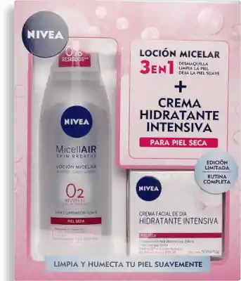 Nivea Loción Micelar 3 en 1 + Crema Hidratante Intensiva para Piel Seca