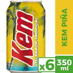 Kem Bebida Gaseosa Sabor Piña 6 x 350 cc