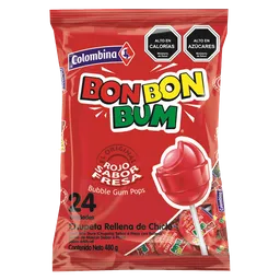 Bon Bon Bum Chupete Fresa 480