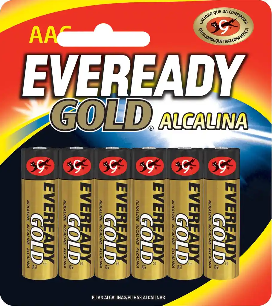 Pila Alcalina Evg Aa6 Eveready Gold