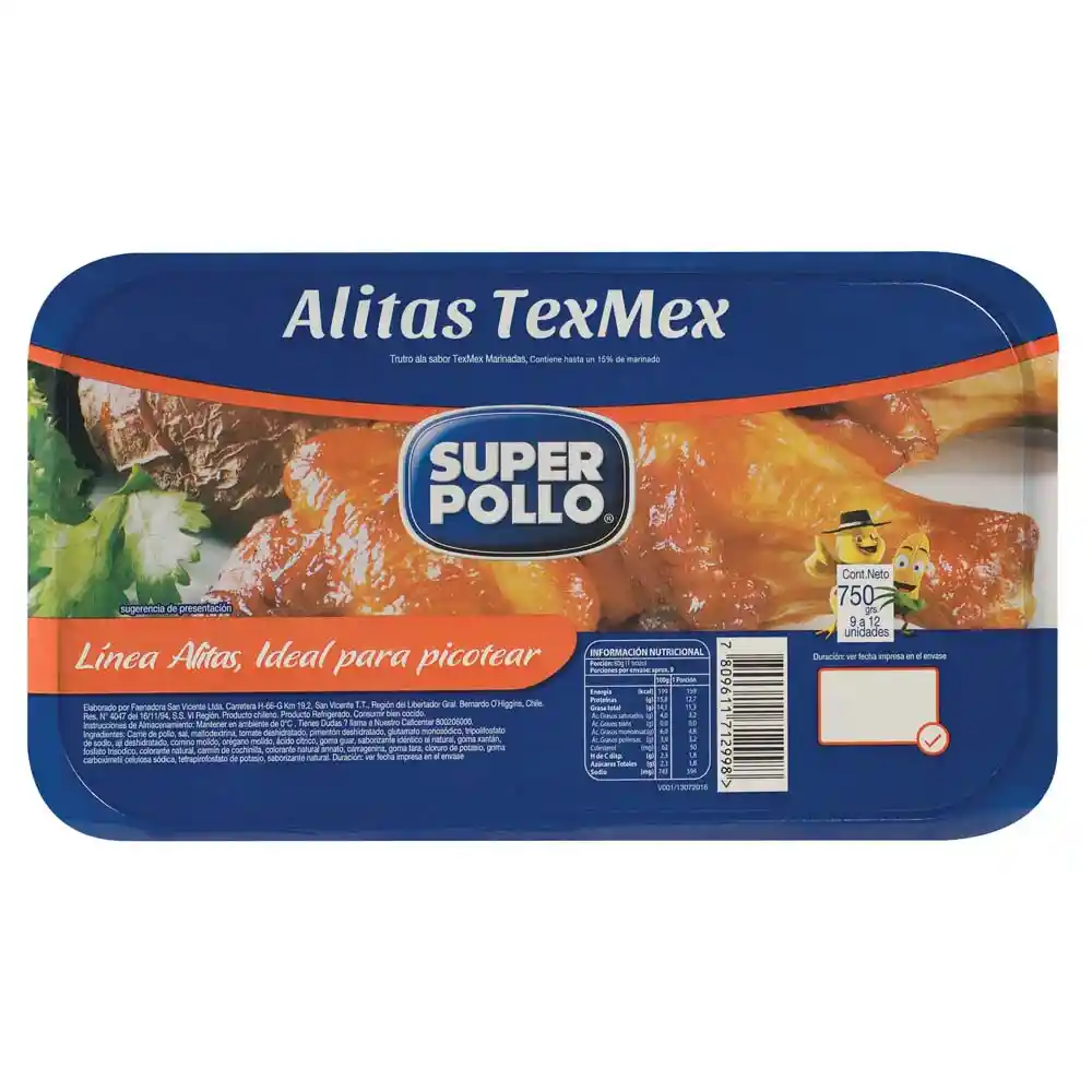 Super Pollo Alitas Sabor Tex Mex