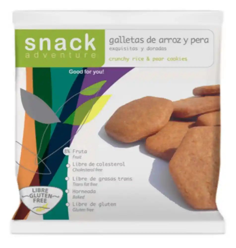 Snack Adventure Galletas de Arroz y Pera