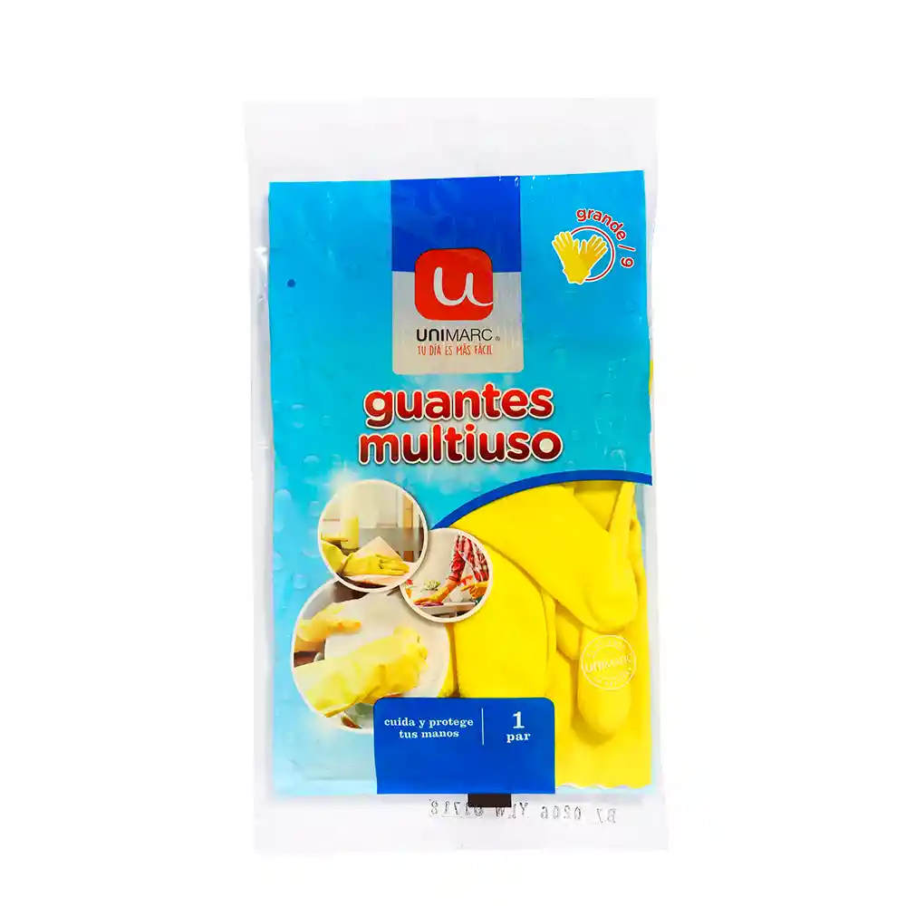 Unimarc Guantes Amarillos Multiusos Talla Grande Numero 9