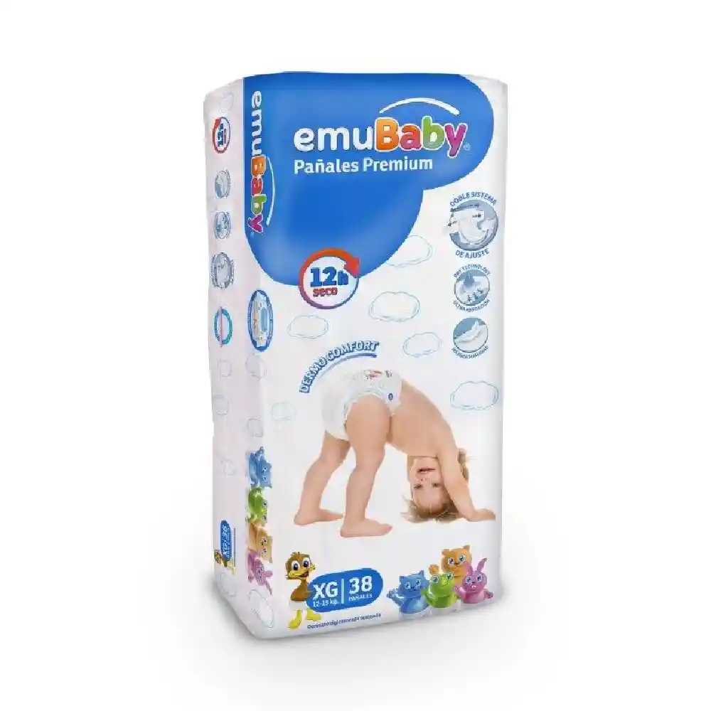 Emubaby Emuwipes Panales Premium Xg