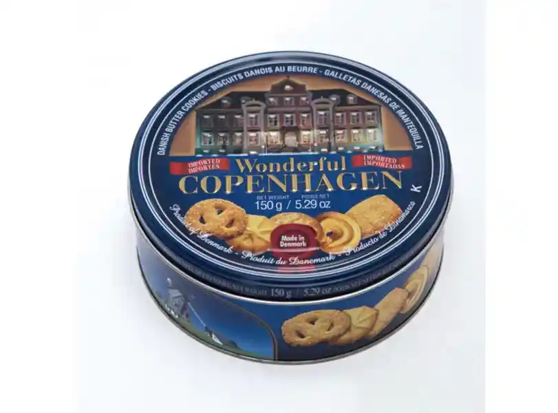 Wondeful Copenhagen Galleta Lata Denmark Blue-red