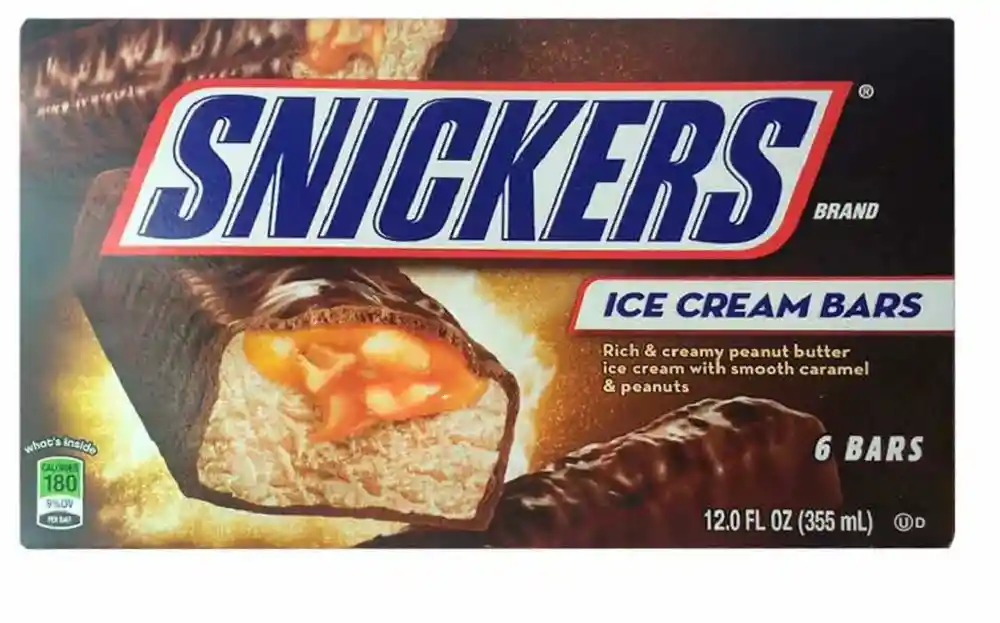 Snickers Helado Ice Cream Bars (6 Barras) Caja 355 Ml.