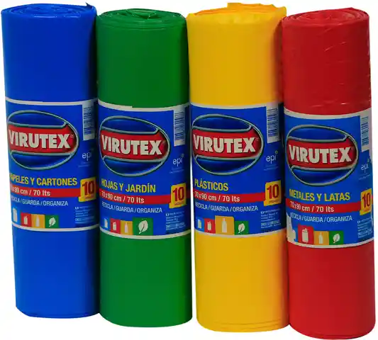 Virutex Bolsa Basura Color Rollo 70X90