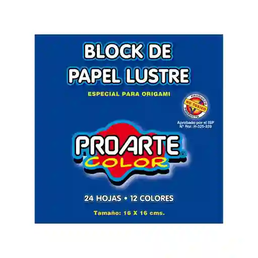 Proarte Block Papel Lustre 16X16 24Hjs