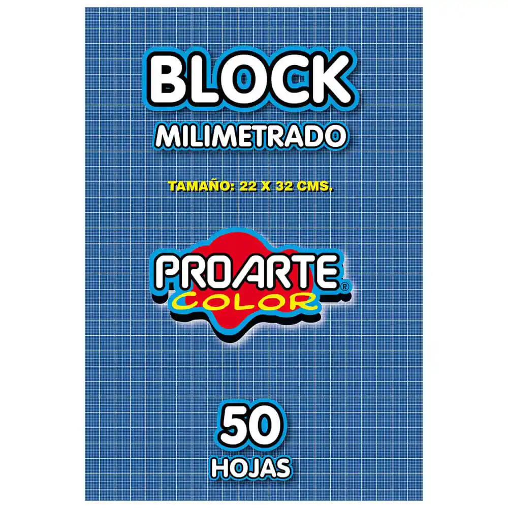 Proarte Block Milimetrado Azul 50Hjs