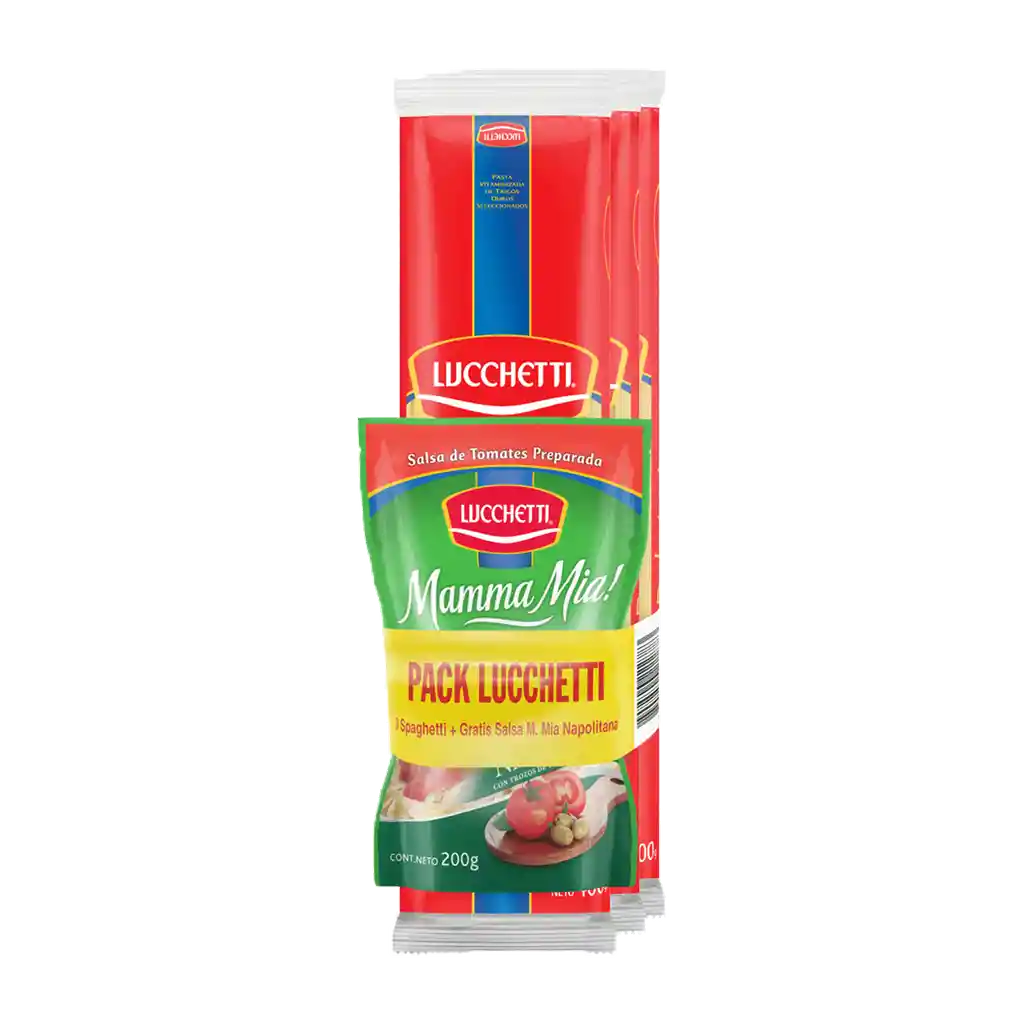 Lucchetti Pastas Spaguetti Nº5Salsa Mamma Mia 200G