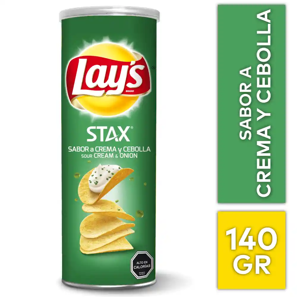 Lays Papas Fritas Stax Crema Y Cebolla