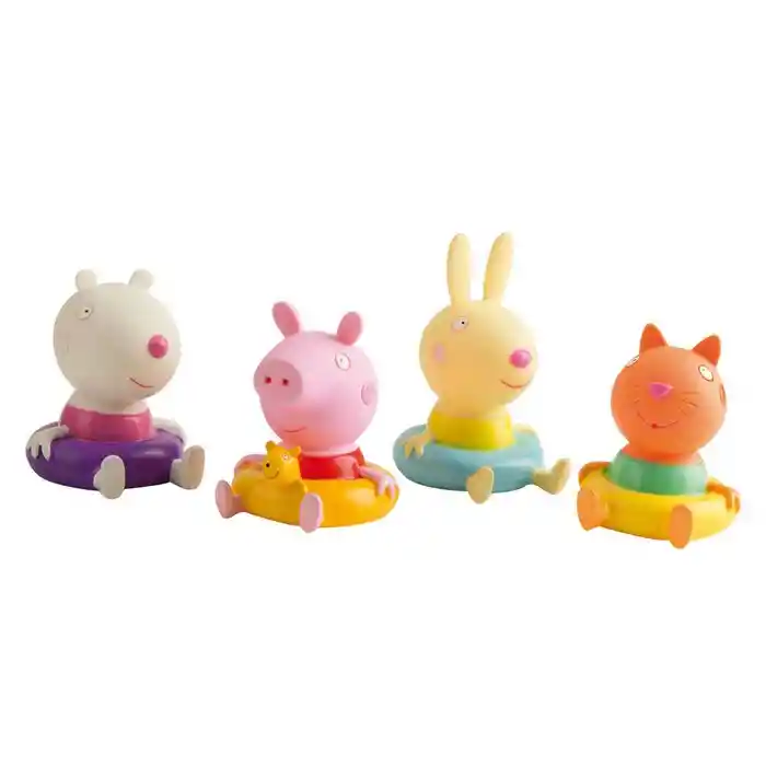 Peppa 4 Figuras Para Baño