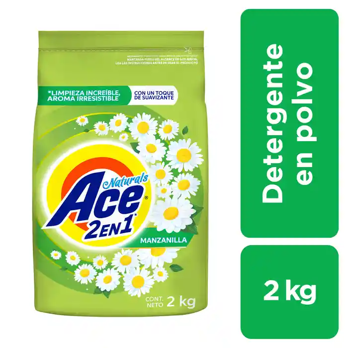 Ace Detergente en Polvo Naturals Aroma Manzanilla