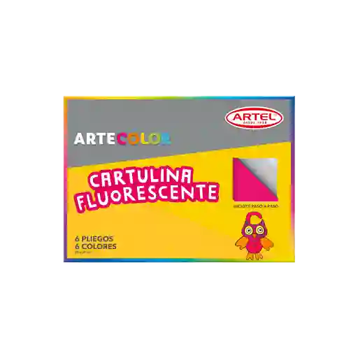 Carpeta Artel Cartulina Fluor 6col 6 Hjs