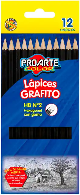 Proarte Lapices Graf Hexag C/G Nº2Hb12Un