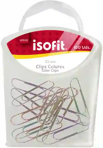 Caja Clips Isofit Colores 100 Uds