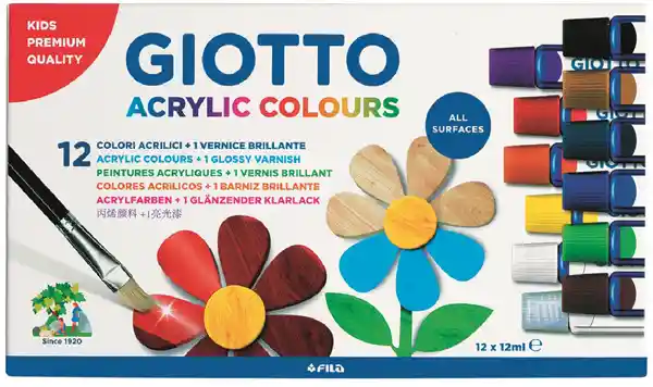 Giotto Pintura Acrilica 12 Colores