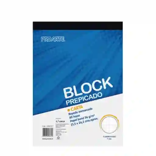 Proarte Block Prepicado Carta 80Hj