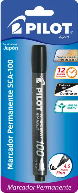 Pilot Marcador Perm.Sca100 Fino Negro Bl