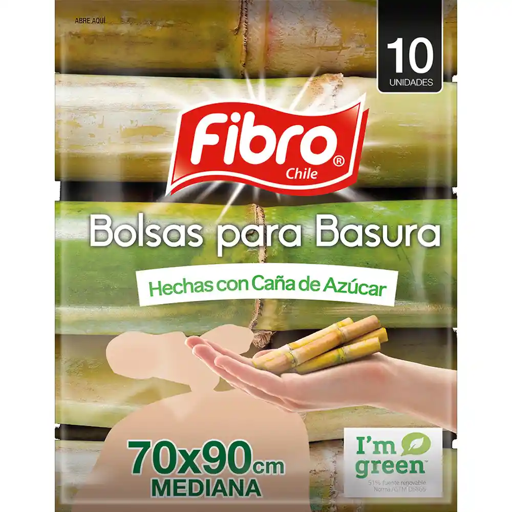 Fibro Bolsa de Basura Elaborada con Caña de Azúcar