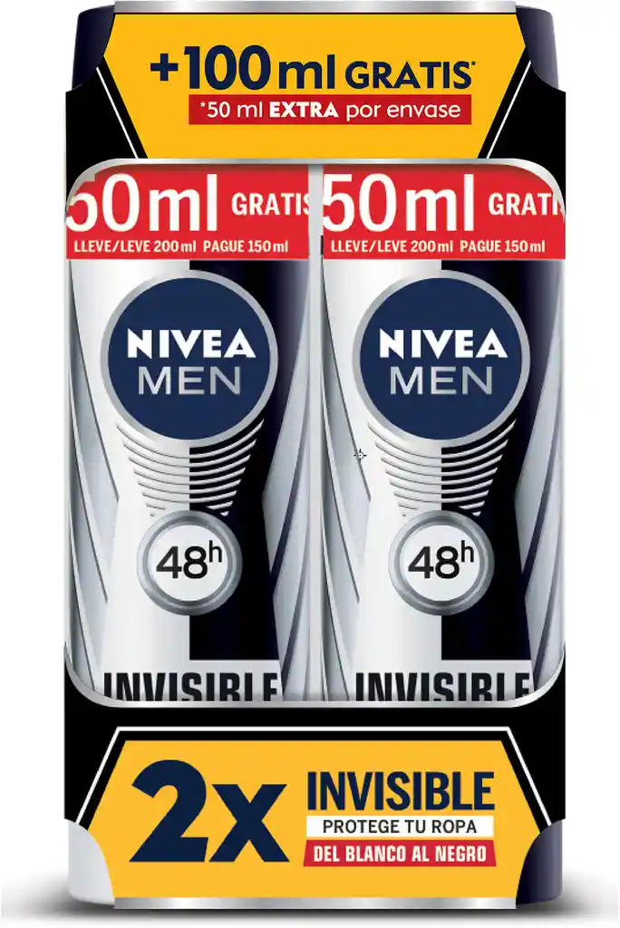 Nivea Deo B W Pwr Masc Sp 200M 2U