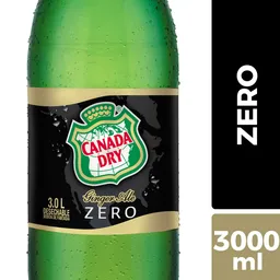 Canada Dry Bebida Ginger Ale Zero 3 Litros