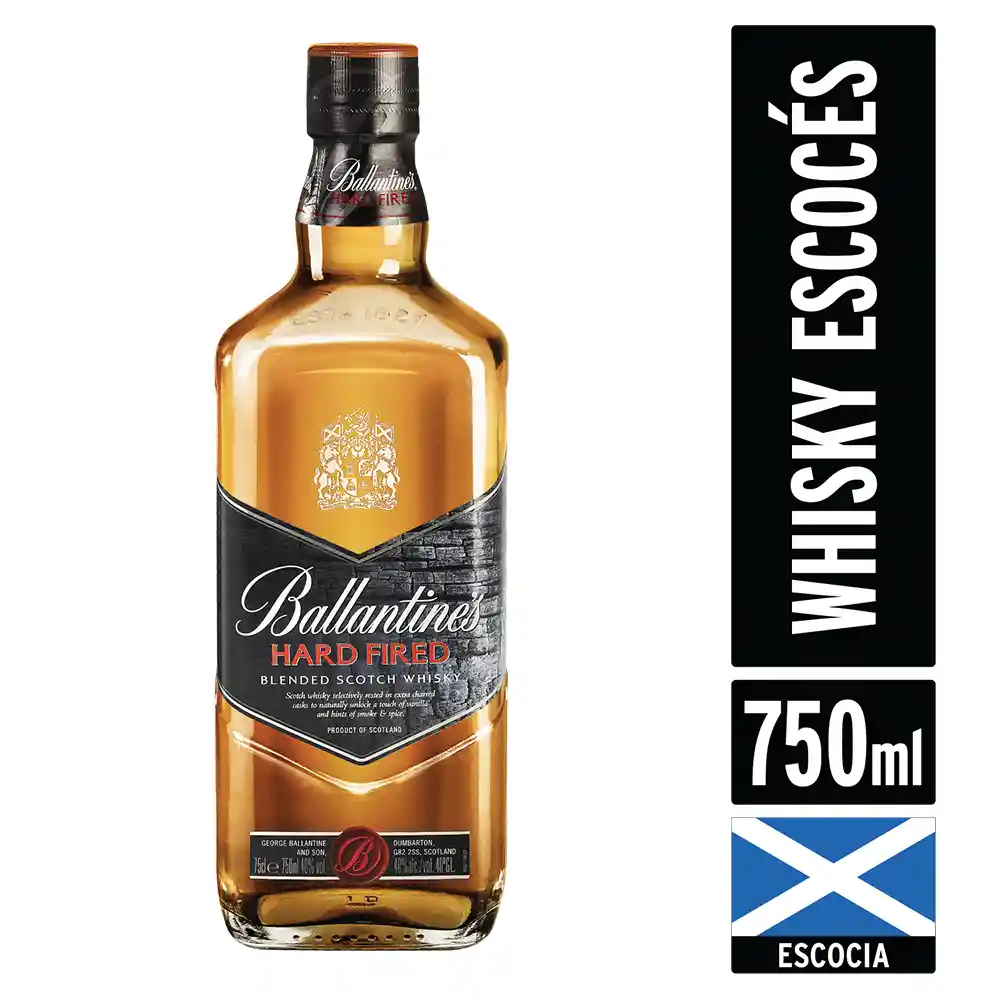 Ballantines Whisky Hard Fired