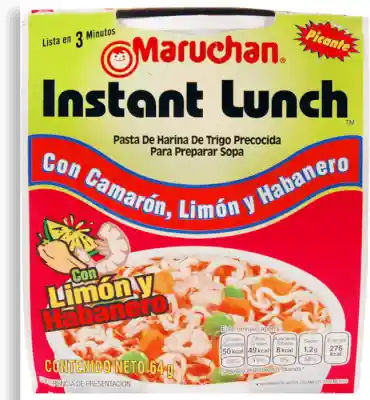 Maruchan Comida Instantanea Camaron Limon Habanero