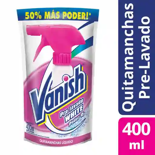 Vanish Quitamanchas Prelavado Blanco Repuesto 400ml