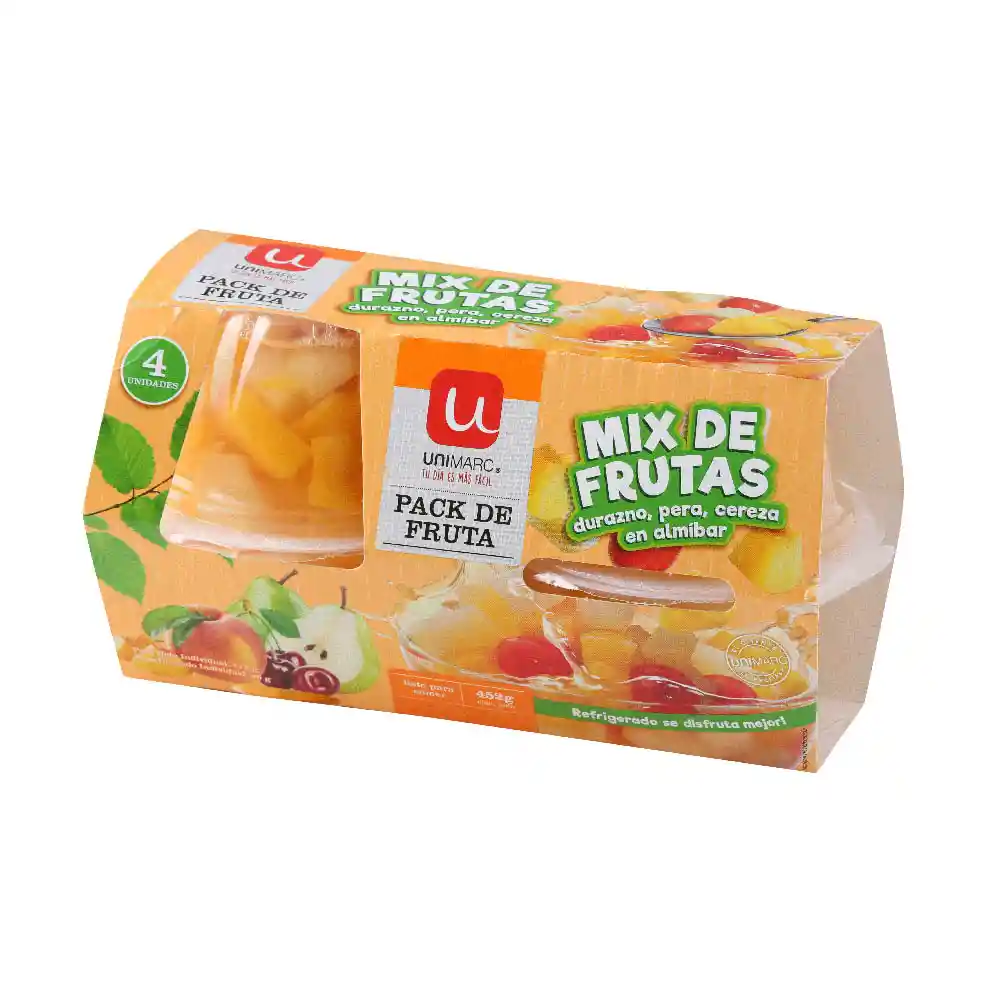 Pack Durazno Pera Cereza Unimarc 4X113G