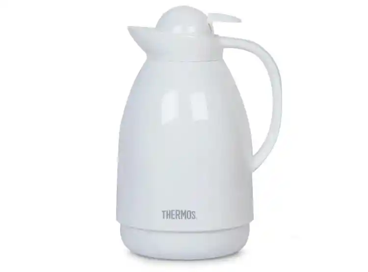 Thermos Termo Jarra Blanca Vidrio