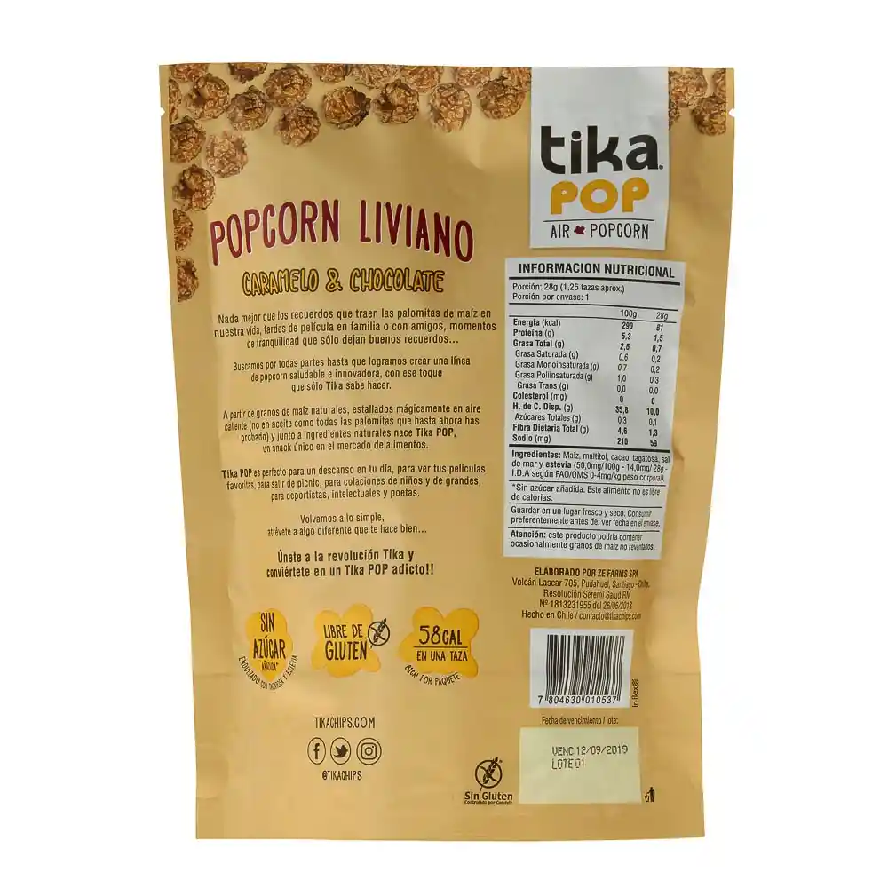 Tika Popcorn Caramelo & Chocolate