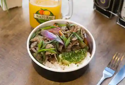 Lomo saltado con Arroz