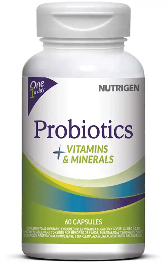 Nutrigen Probiotics + Vitamins & Minerals por 60 Cápsulas