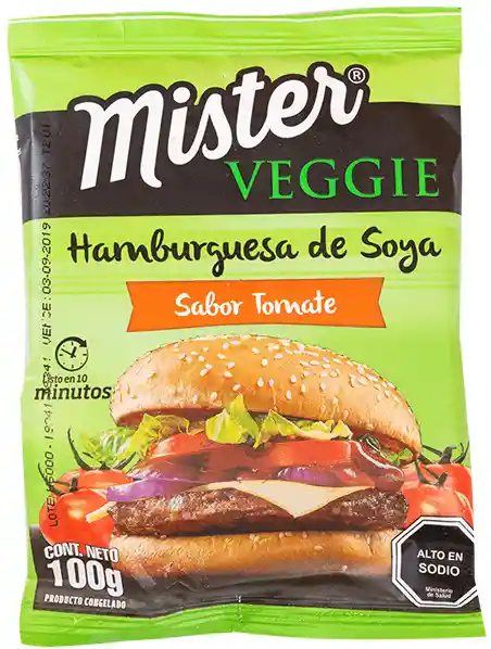 Veggie Mister Hamburguesa Soya Sabor Tomate