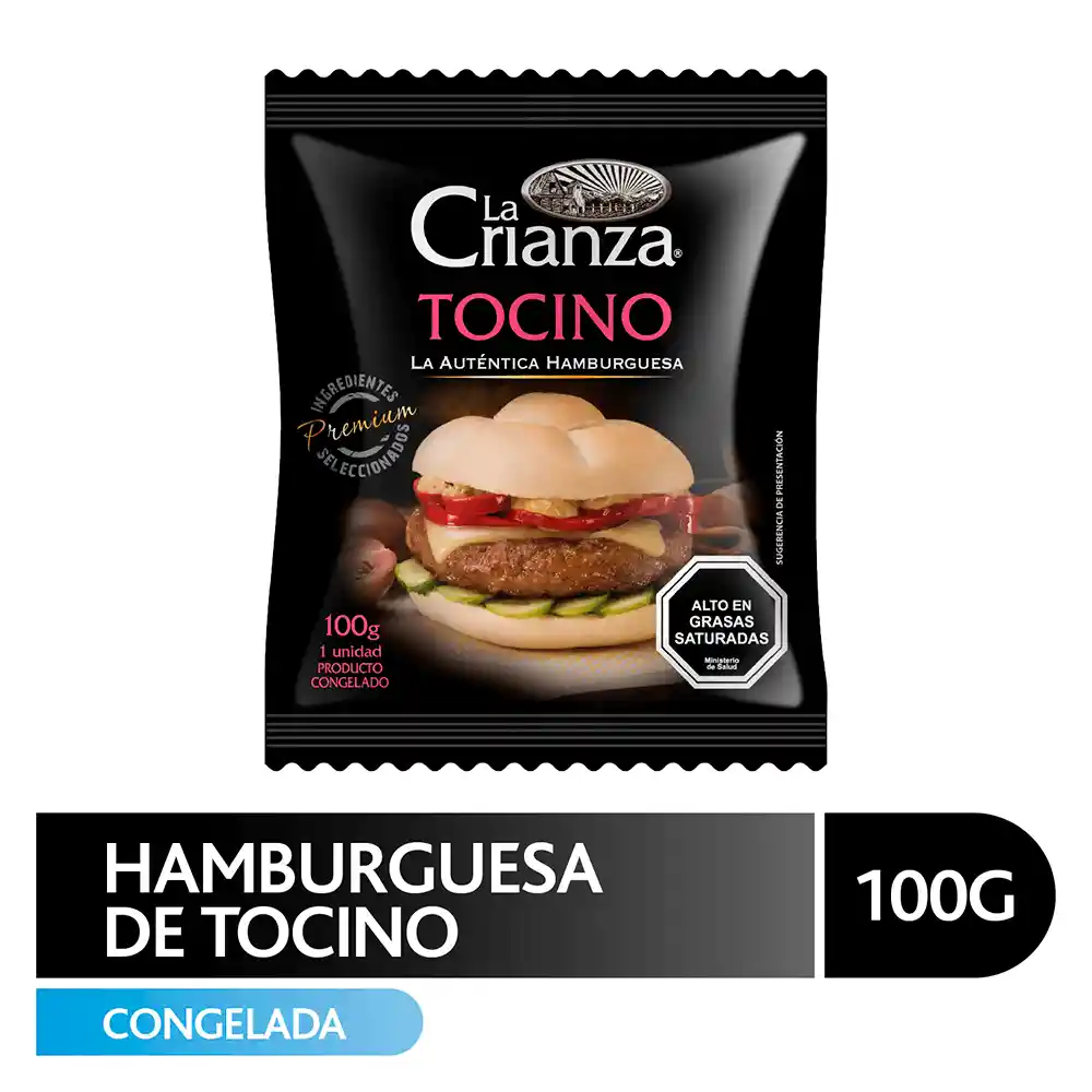 La Crianza Hamburguesa de Tocino Congelada