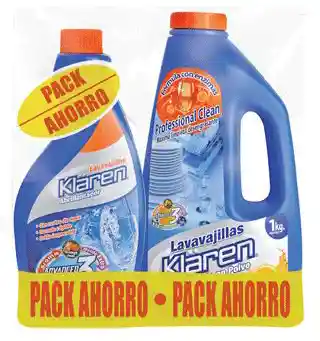 Klaren Detergente Karen Lavavajilla 1 Kg+ Abrillantador