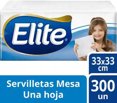 Elite Servilleta Mesa Blanca 300 U 33