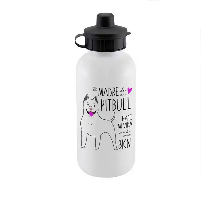 Botella Sport Pitbull Blanco