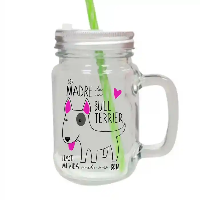 Jarro De Vidrio Bull Terrier