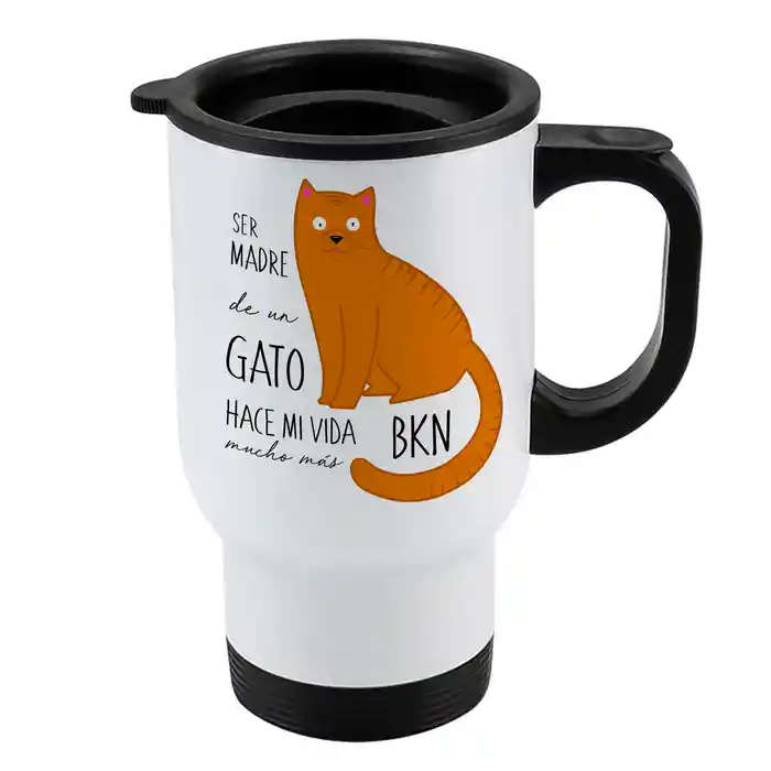Mug 410Cc Gato Naranjo
