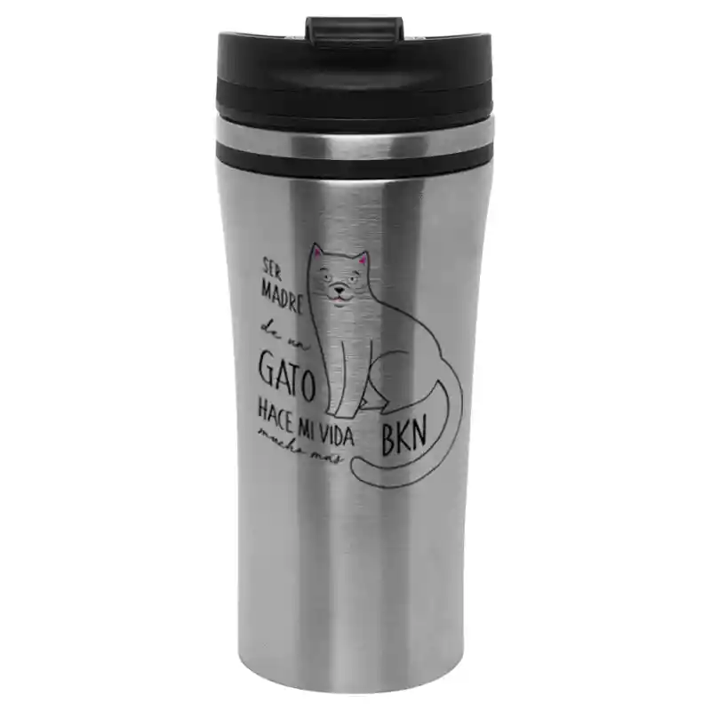 Mug Silver Gato Blanco