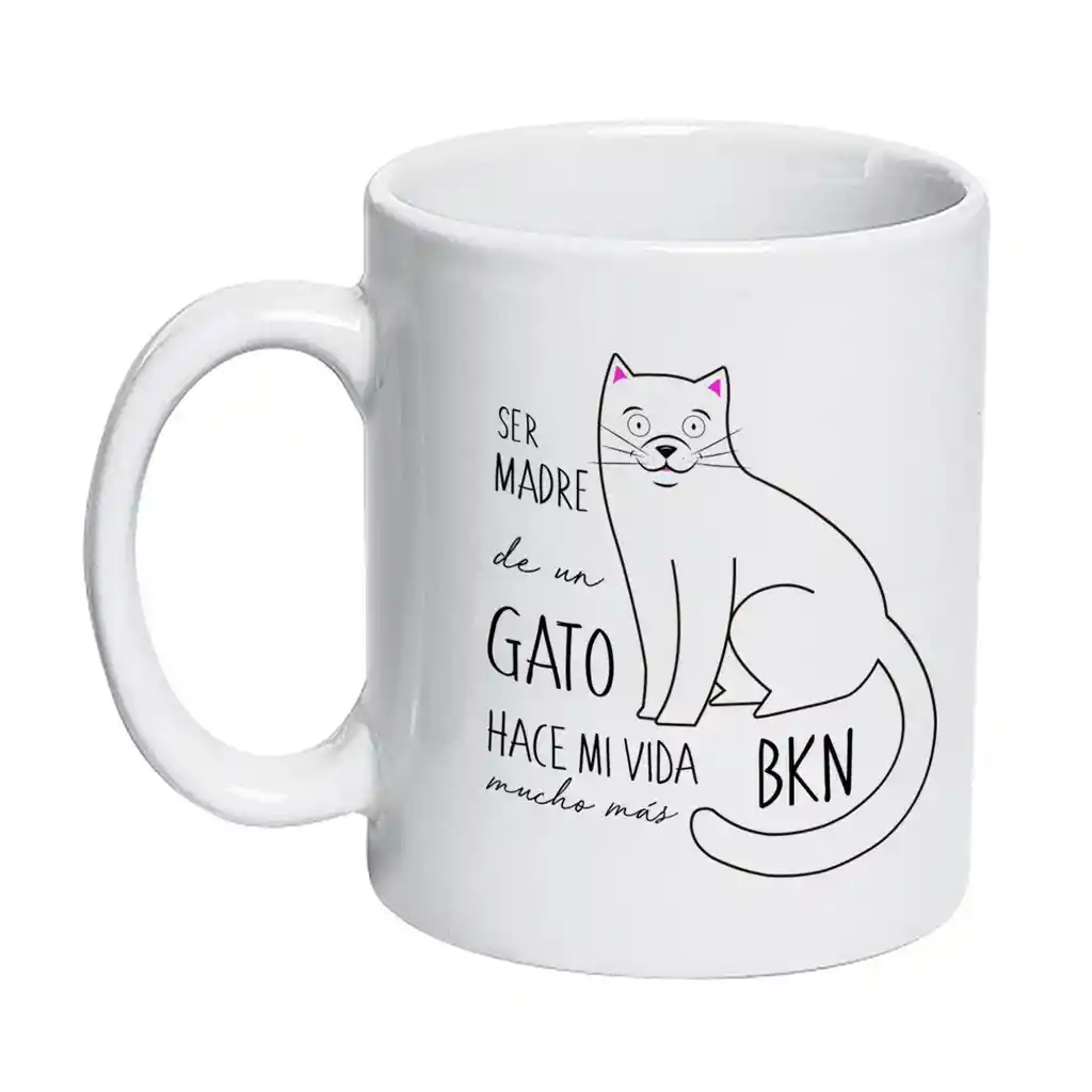 Tazon Ceramico Gato Blanco