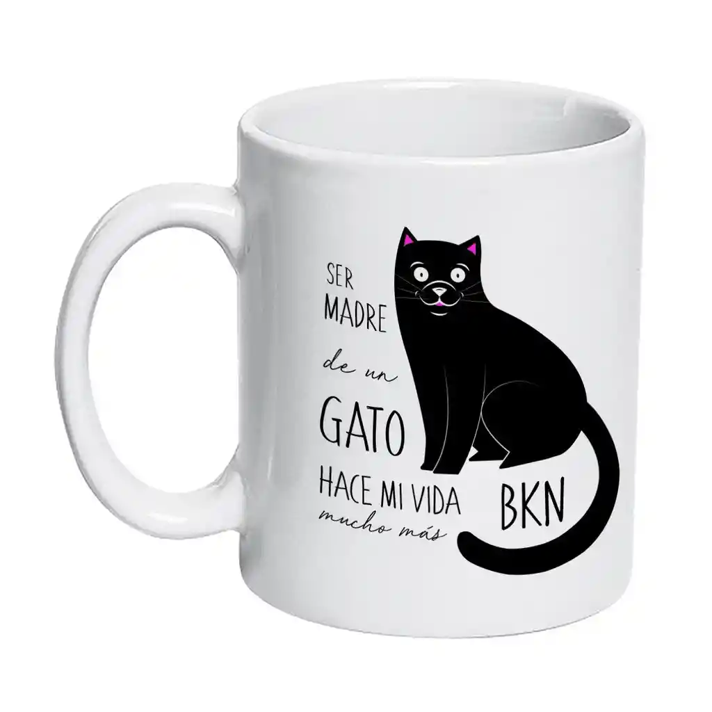 Tazon Ceramico Gato Negro