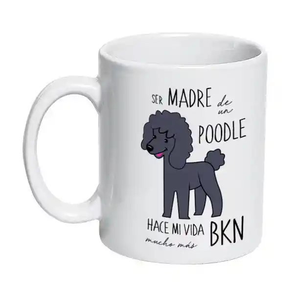 Tazon Ceramico Poodle Negro