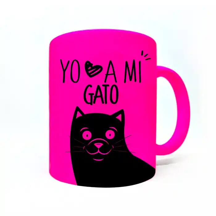 Tazon Flour Fucsia Gato_Negro