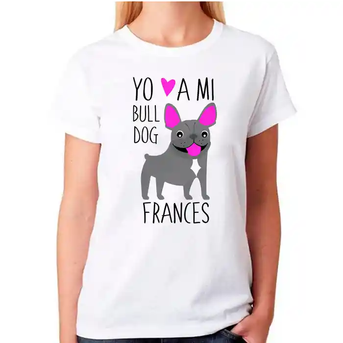 Polera Sport Bull Dog Frances Negro