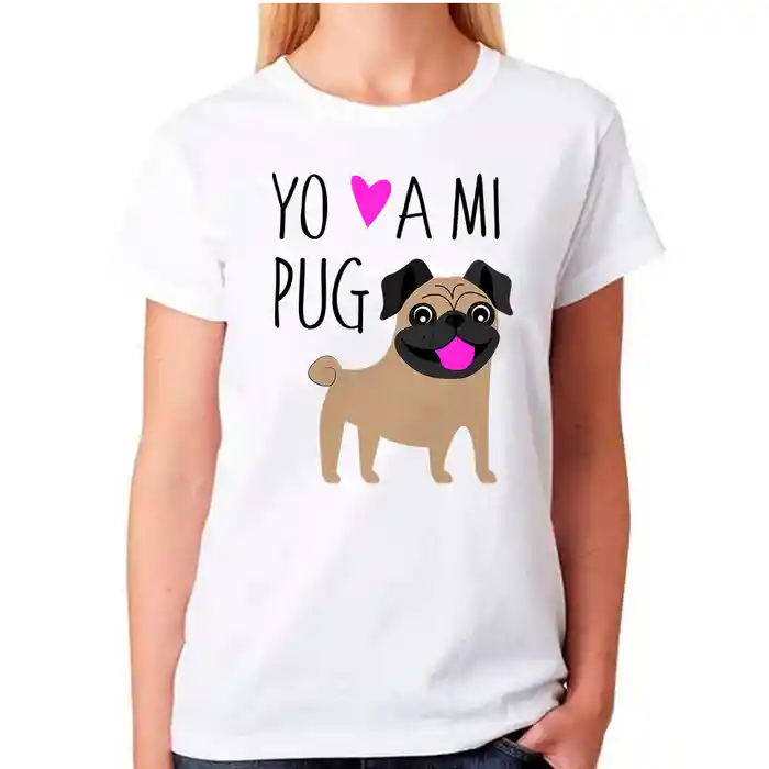 Polera Sport Pug Cafe