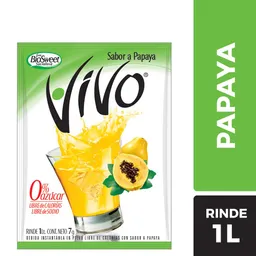 Vivo Refresco en Polvo sin Azúcar Sabor Papaya 