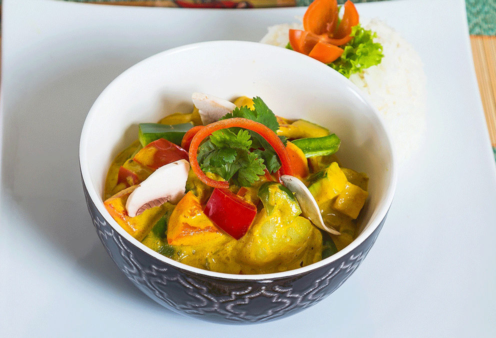 Curry Amarillo de Vegetariano